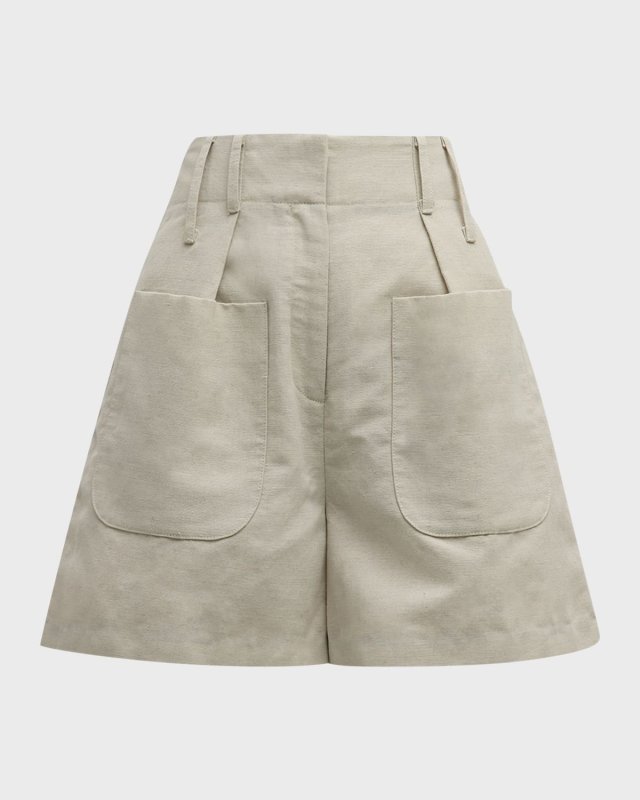 Wool-Blend Cargo Shorts